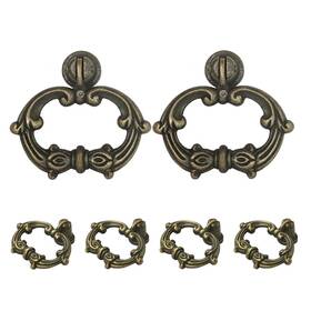 Send202200602mh Zernmiarder 6pcs Oval Bronze Drop Ring Drawer Pulls Small