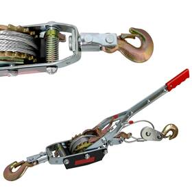 Zoihanx 731723412848 Come Along Winch 11000 Lbs 12.14ft Steel Cable 3 Hooks Heavy Duty Hoist Wi