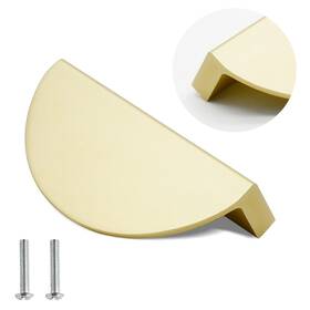 Zor210331-0011 Zorfeter 2-1/2 Inch Drawer Pulls 4pcs Brushed Brass Half Moon Cabinet Pull H