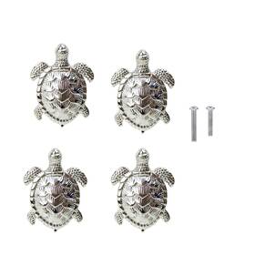 Ztie 613965880145 Set Of 4 Sea Turtles Metal Dresser Drawer Cabinet Knobs Pulls Handles Home Bathr