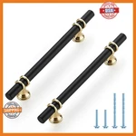 Ravinte 5-PACK Matte Black & Gold Cabinet Pulls 7.38" Handles Kitchen. Fixed Price $40.10.