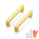 Probrico 20 Pack Square Gold Kitchen Cabinet Pulls 3-3/4 Inch Stainless Steel. Fixed Price $57.46.