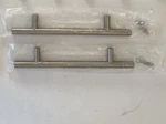 Franklin Brass 2-PACK Brushed Steel Cylindrical Bar Drawer Pull 8 1/4", 5" Ctc. Fixed Price $8.67.