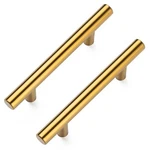 Aegero 25 Pack Cabinet Pulls Brushed Brass Stainless Handles, For Kitche. Fixed Price $38.26.
