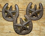 6 Antique Style Horseshoe Star Drawer Pull, Barn Handle, Door Handles Western. Fixed Price $12.99.