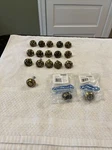 18 Amerock 3-RING 1-1/4" BP3423-BB Brass Cabinet Knobs. Fixed Price $24.00.
