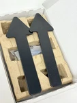 Ikea Jarnsparv Cabinet Door Handles Pull Knob Set Of 2 New Black Arrows 5 9/16". Fixed Price $14.99.