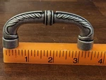 Lot Of 10 New 3" Rustique Laurel Cabinet Door Drawer Pull Antique Pewter Finish. Fixed Price $29.99.
