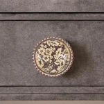Black Cream Vintage Floral Knob Door Drawer Pull Kitchen Cabinet Dresser Handle. Fixed Price $9.95.