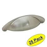 *25 Pack* Cosmas Cabinet Hardware Satin Nickel Cup Pulls #4198SN. Fixed Price $52.79.