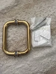 Polished Brass 6" Bm Series Tubular Back-to-back Pull Handle. Fixed Price $25.00.