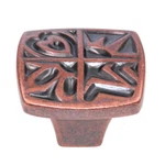 Amerock Motif'z Weathered Copper 1/8" Square Ornate Cabinet Knob BP4450-WC. Fixed Price $11.21.