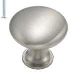 14 Pack Solid Brushed Nickel Round Mushroom Cabinet Drawer Knobs Pulls 1/4". Fixed Price $16.00.