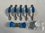 Lot 5 Richelieu Center To Handle 3" Cabinet Pull Brushed Nickel Blue+knob. Fixed Price $16.95.