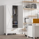 71"TALL Metal Armoire Wardrobe Closet With Hanging Rod/drawer For Bedroom Office. Fixed Price $169.99.
