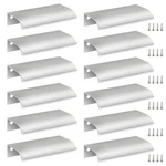 Qjaiune Back Mount Finger Edge Pull 80MM/3.15", - 12 Pcs, Silver. Fixed Price $19.99.