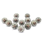 Ajuny Ceramic Knobs Set Of 12 Green Hand Painted Cupboard Drawer Door Fur.... Fixed Price $36.88.