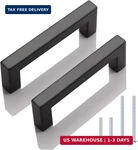 Knobwell 6 Pack 3-1/2 Inch Black Kitchen Cabinet Door Handles, Stainless Steel. Fixed Price $21.54.