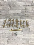 Hickory Hardware 3-3/4'' Brushed Brass Cabinet Handles, 10-PACK. Fixed Price $13.31.