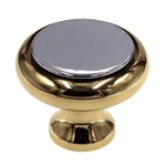 P9805 Polished Brass Solid 1/4" Cabinet Knob Chrome Top Keeler Milan. Fixed Price $10.19.