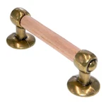 Vintage Amerock Tribute Burnished Brass Wood 3"CC Cabinet Handle BP652-WD. Fixed Price $8.75.