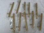 9 Goldenwarm Brushed Brass Cupboard Drawer/door Pulls Handles. Fixed Price $18.00.