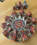 Pc Prepara 10 Taco Round Holder Plate Carousel Melamine 12" &. Fixed Price $24.00.