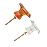 8-CORNER Octagonal Glass Knobs (6 Pack) 2 Inch Amber & Clear Crystal Pulls. Fixed Price $35.99.
