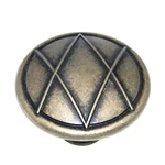 Amerock Lattice Distressed Brass 1 3/4" Round Beautiful Cabinet Knob BP55420-2-. Fixed Price $16.94.