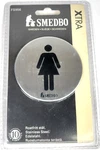 Smedbo Stainless Steel Ladies Entry Symbol 3" Round Door Only Sign FS956. Fixed Price $22.15.