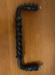 Top Knobs "normandy" Black 6" Twisted Cabinet Bar Pull M671 ( Display Board ). Fixed Price $6.99.