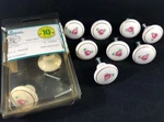 10 Pack Amerock 221WHT Red Rose On White Ceramic 1/2" Cabinet Knob Pulls. Fixed Price $22.49.