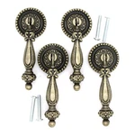 4 Pcs Vintage Pendant Pulls - Antique Brass Knob Handles For Cabinet .... Fixed Price $20.59.