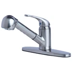 Classic Single Handle Pull-out Kitchen Faucet W/deckplate Stainless Steel Finish. Fixed Price $69.95.