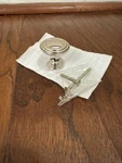 Top Reeded 1-1/4 Inch Mushroom Cabinet Silver. Fixed Price $6.50.