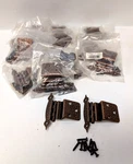 12 Sets Vintage Belwith P105-AC Hammered Copper Offset Kitchen Cabinet Hinges. Fixed Price $48.00.