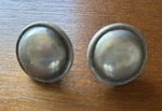 (2) Pewter Metal Round Dome Cabinet Drawer Knob Pull 1-1/4. Fixed Price $9.99.