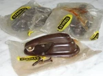 3 Stanley Oblong Flush Mount Brown Hinged Cabinet Door Drawer Pulls Screws. Fixed Price $30.00.