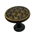 Allen + Roth 1.25" Aged Brass Round Antique Cabinet Knobs Lot Of 85. Fixed Price $7.16.