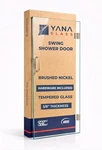Premium Frameless Shower Door Clear Tempered Glass Single Hinged Swing Panel. Fixed Price $607.88.