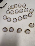 22- Amerock Allison Polished Brass With White 1/4" Round Cabinet Knobs 244WPB. Fixed Price $35.00.