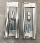 Ikea Kallror Lansa Stainless Steel Handle Cabinet Drawer Pull 3/8" - Set Of 4. Fixed Price $13.99.