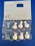 Ikea Kosing Drawer Knobs White Set Of Six #601.461.70 New. Fixed Price $10.79.