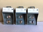New Lot Of 3 Threshold 2 Pack Modern Glass Satin Nickel Knob Drawer Pull Sets. Fixed Price $29.99.