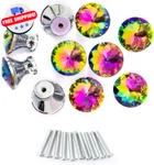 Spriak 10 Pack Drawer Knobs, 30MM Colorful Crystal Glass Cabinet Dresser Pulls. Fixed Price $18.99.