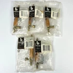 Lot Of 5 Belwith Cabinet Drawer Pulls P742-OAK Solid Wood & Brass New Old Stock. Fixed Price $21.24.