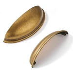 Khtumeware 10 Pack 5" Antique Brass Drawer Pulls Cabinet Cup Vintage Ki.... Fixed Price $49.25.