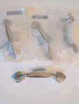 4 Nickel Drawer Pulls Arch Handle Strap Satin 3" Center To New. Fixed Price $15.99.