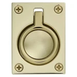 Baldwin Flush Ring Pull Polished Brass 1-7/8" X 2-1/2" Door Hardware 0394-030. Fixed Price $23.00.