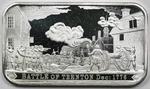 Battle Of Trenton December 26, 1776 Columbia Mint .999 Fine Silver Oz Bar. Fixed Price $109.00.